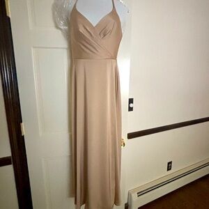 Azazie bridesmaid gown size 4 Champagne